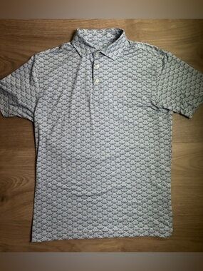 Rhoback Men’s Golf Polo Stadium Clovers Print Size Small NWOT